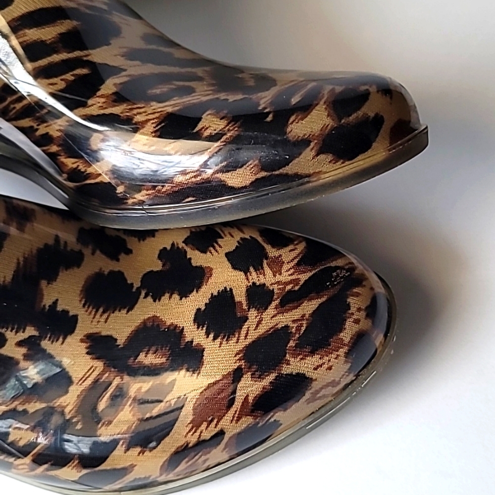J. Crew Chelsea 🐆 Leopard Rain Boots, size 9 - Picture 6 of 12